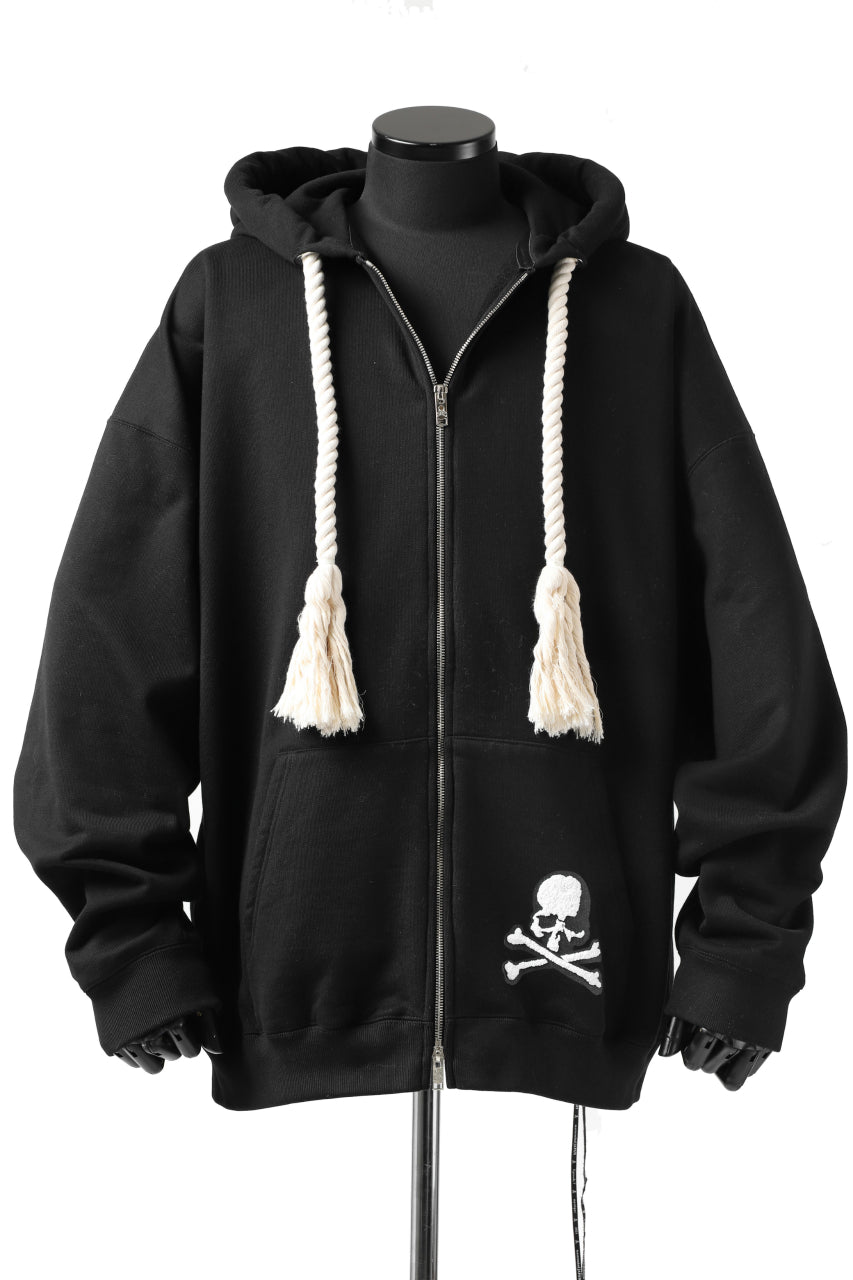 Load image into Gallery viewer, mastermind JAPAN HOODIE ZIP SWEAT JACKET / ROPE CODE (BLACK)