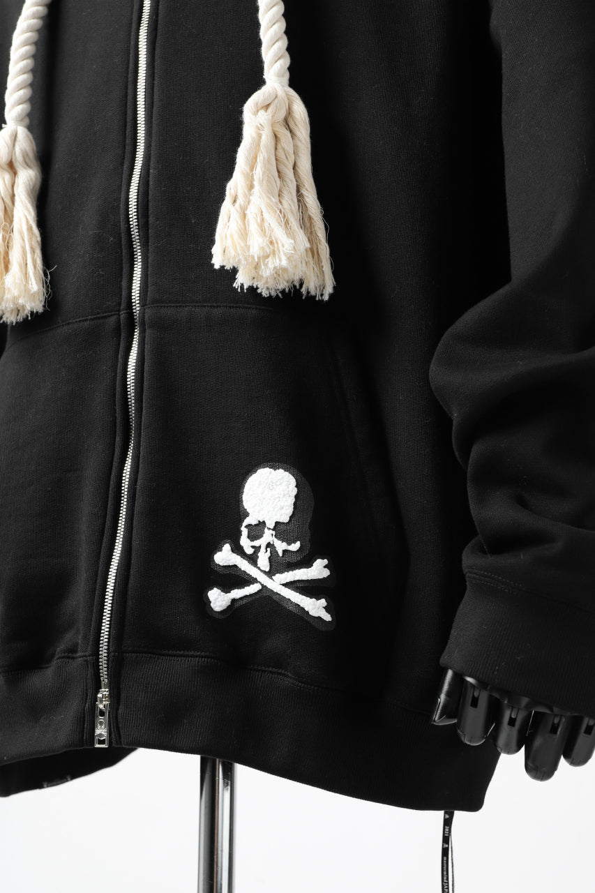 Load image into Gallery viewer, mastermind JAPAN HOODIE ZIP SWEAT JACKET / ROPE CODE (BLACK)