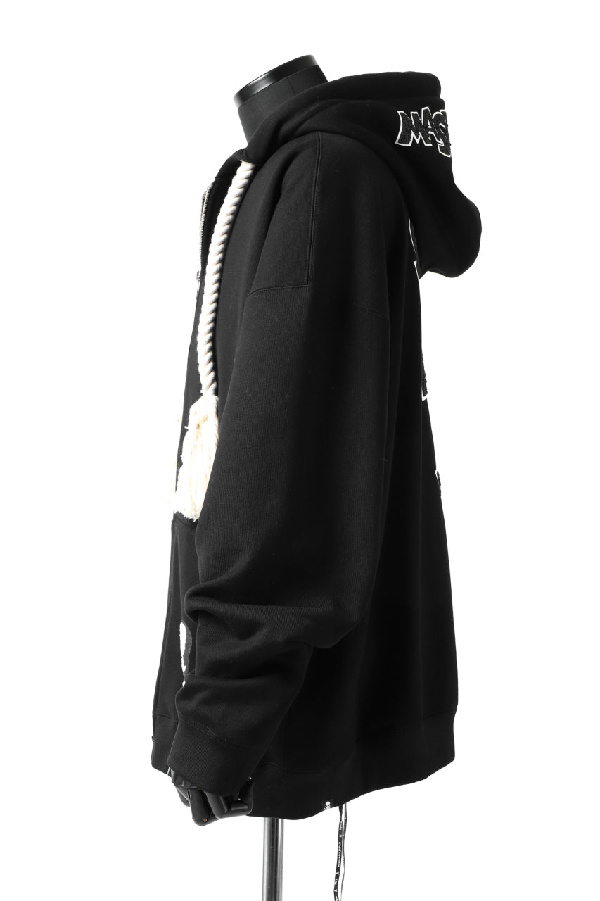 Load image into Gallery viewer, mastermind JAPAN HOODIE ZIP SWEAT JACKET / ROPE CODE (BLACK)