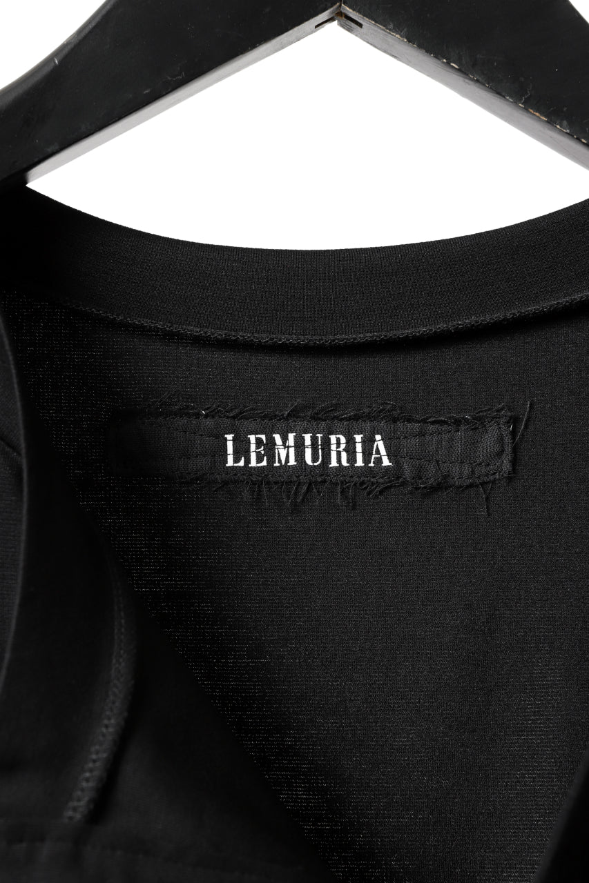 LEMURIA BIAS HENRY NECK S/S TOP / DELAVIS PUNCH ROME (BLACK)