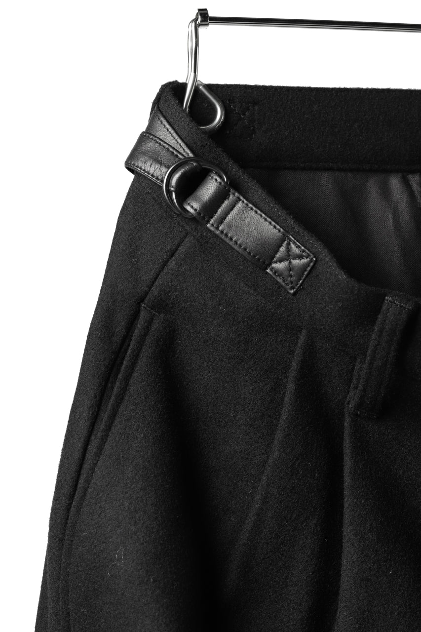 画像をギャラリービューアに読み込む, ISAMU KATAYAMA BACKLASH LOW CROTCH CARGO PANTS / CASHMERE WOOL MELTON (BLACK)