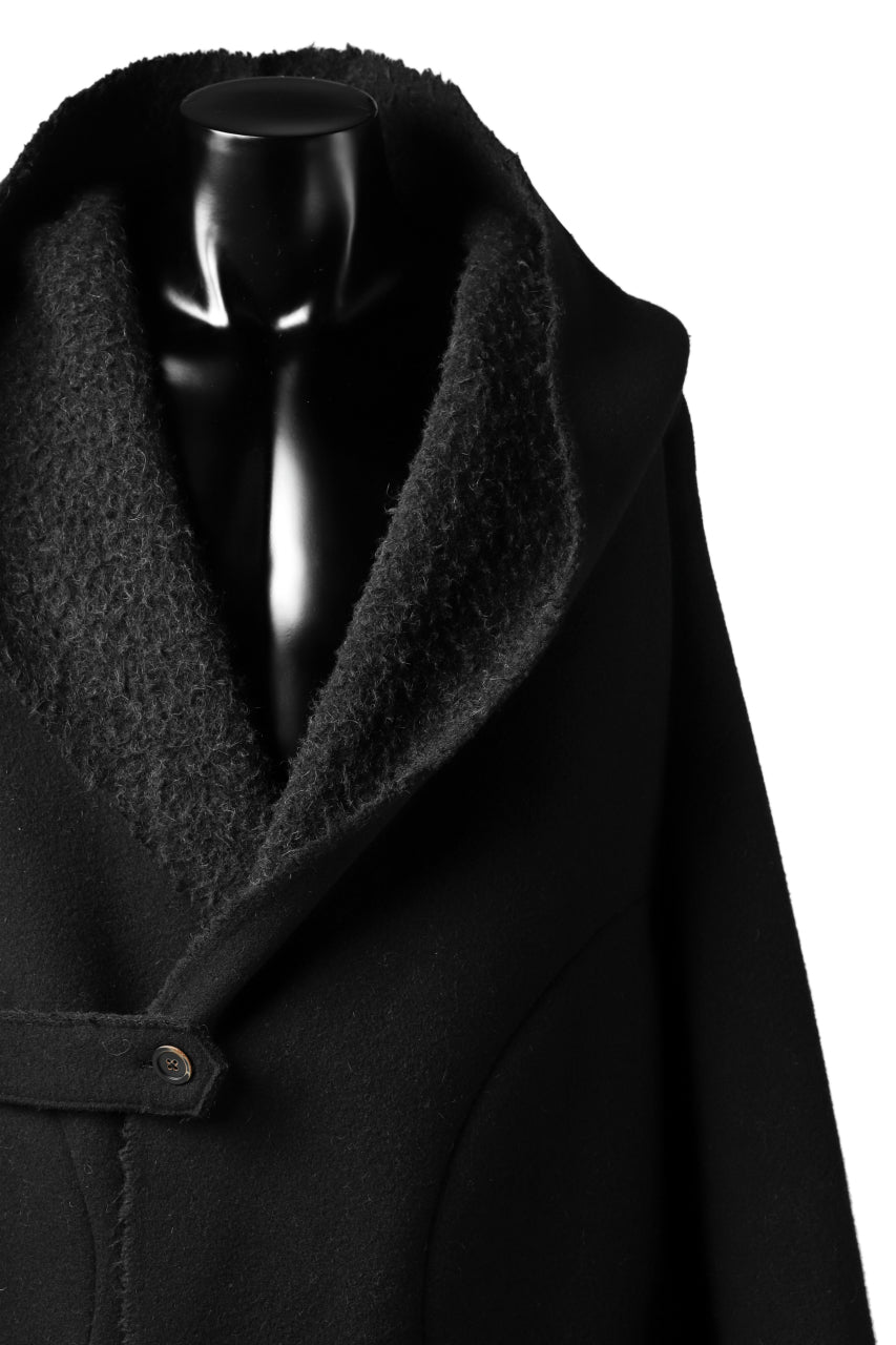 画像をギャラリービューアに読み込む, forme d'expression Hooded Cardigan Jacket (Black)
