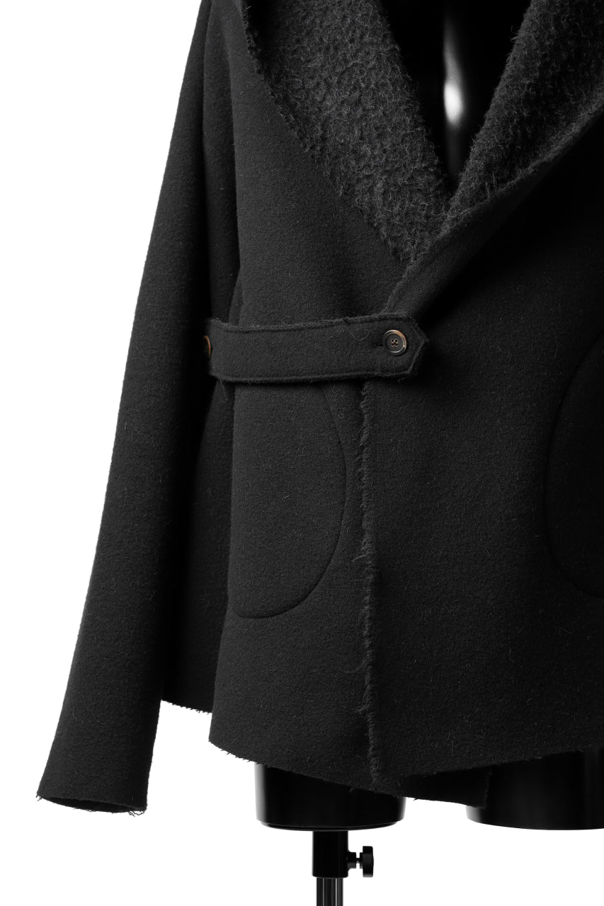 画像をギャラリービューアに読み込む, forme d'expression Hooded Cardigan Jacket (Black)