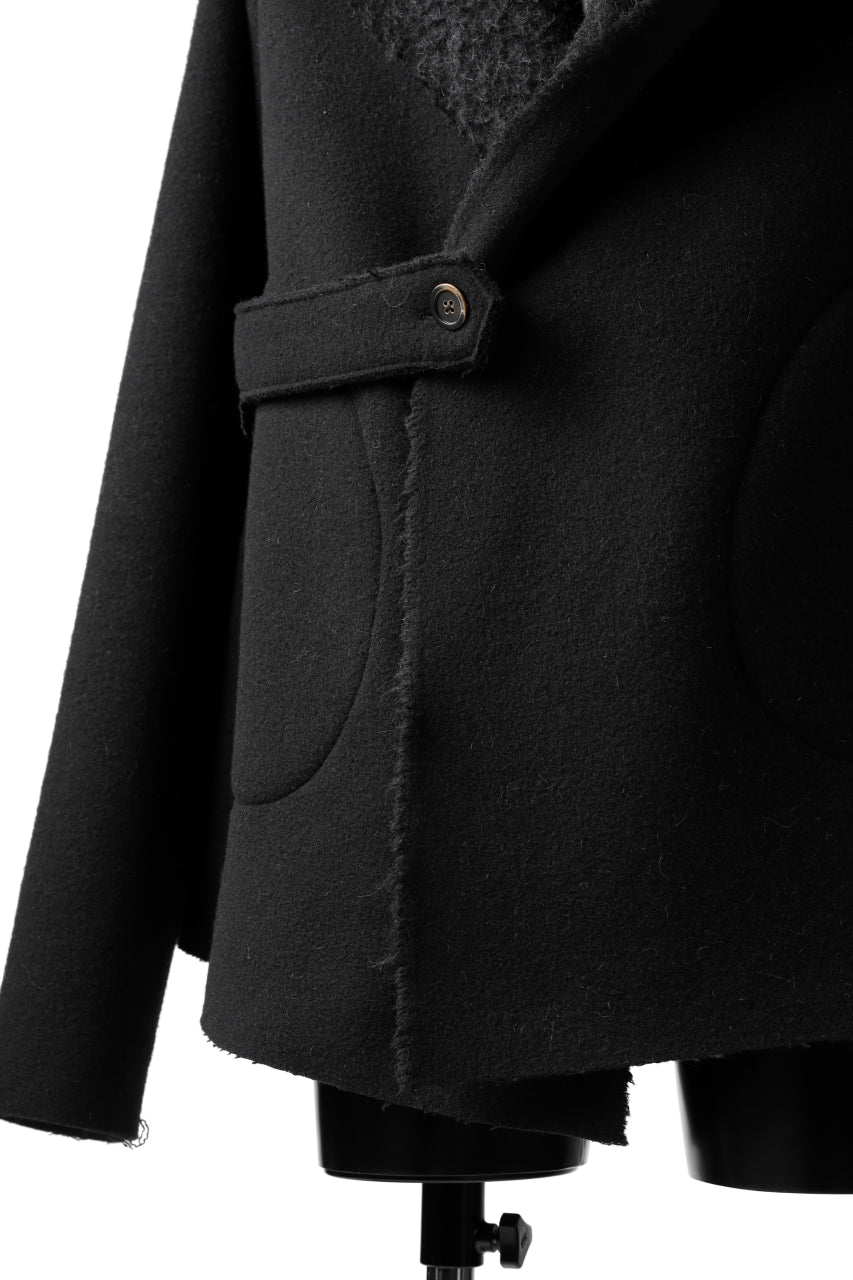 画像をギャラリービューアに読み込む, forme d'expression Hooded Cardigan Jacket (Black)