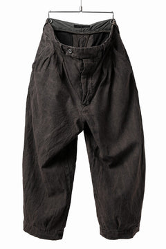 画像をギャラリービューアに読み込む, KLASICA GOSSE TWO TUCKED TROUSERS / GARMENT DYED BROKEN HERRING BONE (CINAMON)