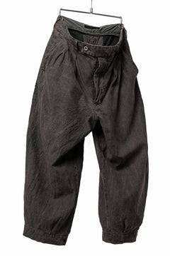 画像をギャラリービューアに読み込む, KLASICA GOSSE TWO TUCKED TROUSERS / GARMENT DYED BROKEN HERRING BONE (CINAMON)