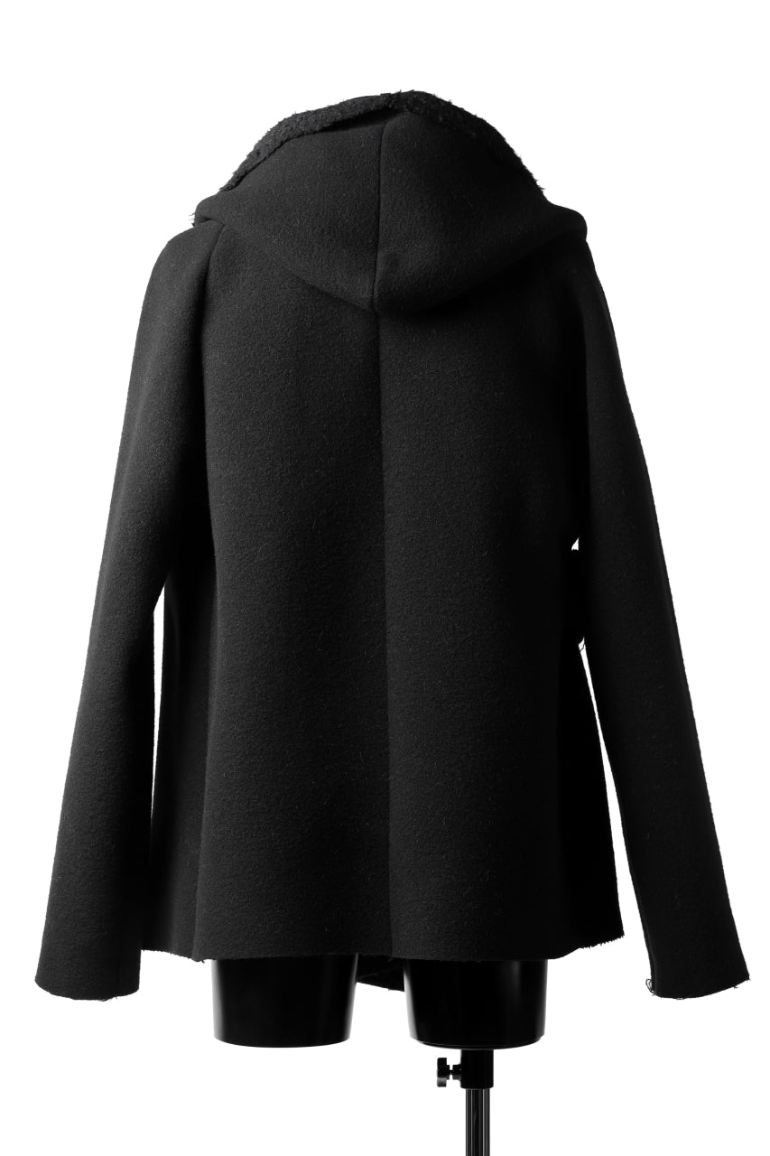 画像をギャラリービューアに読み込む, forme d'expression Hooded Cardigan Jacket (Black)