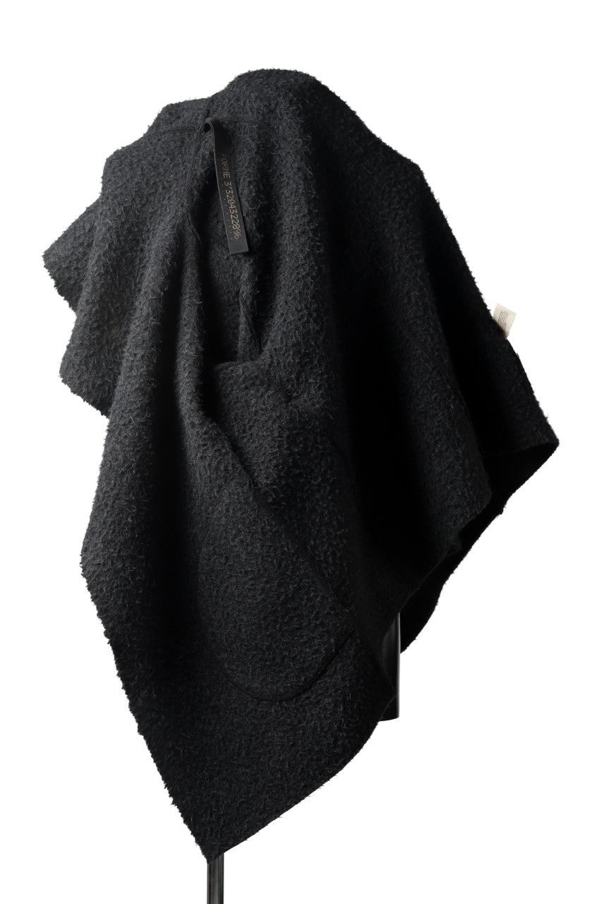 画像をギャラリービューアに読み込む, forme d'expression Hooded Cardigan Jacket (Black)