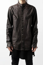Load image into Gallery viewer, ISAMU KATAYAMA BACKLASH exclusive LEATHER SHIRT / ITALY SHOULDER 0.6mm (DARK GREY)