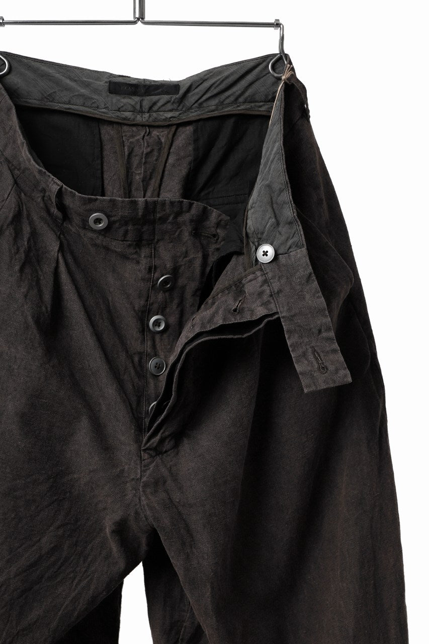 画像をギャラリービューアに読み込む, KLASICA GOSSE TWO TUCKED TROUSERS / GARMENT DYED BROKEN HERRING BONE (CINAMON)