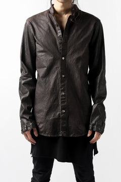 Load image into Gallery viewer, ISAMU KATAYAMA BACKLASH exclusive LEATHER SHIRT / ITALY SHOULDER 0.6mm (DARK GREY)