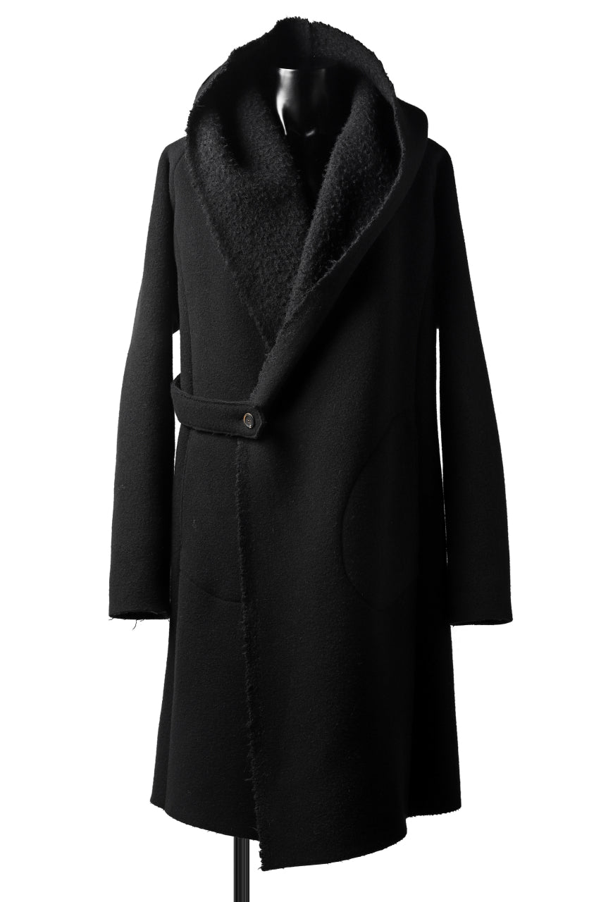 画像をギャラリービューアに読み込む, forme d'expression exclusive Hooded Robe Coat (Black)