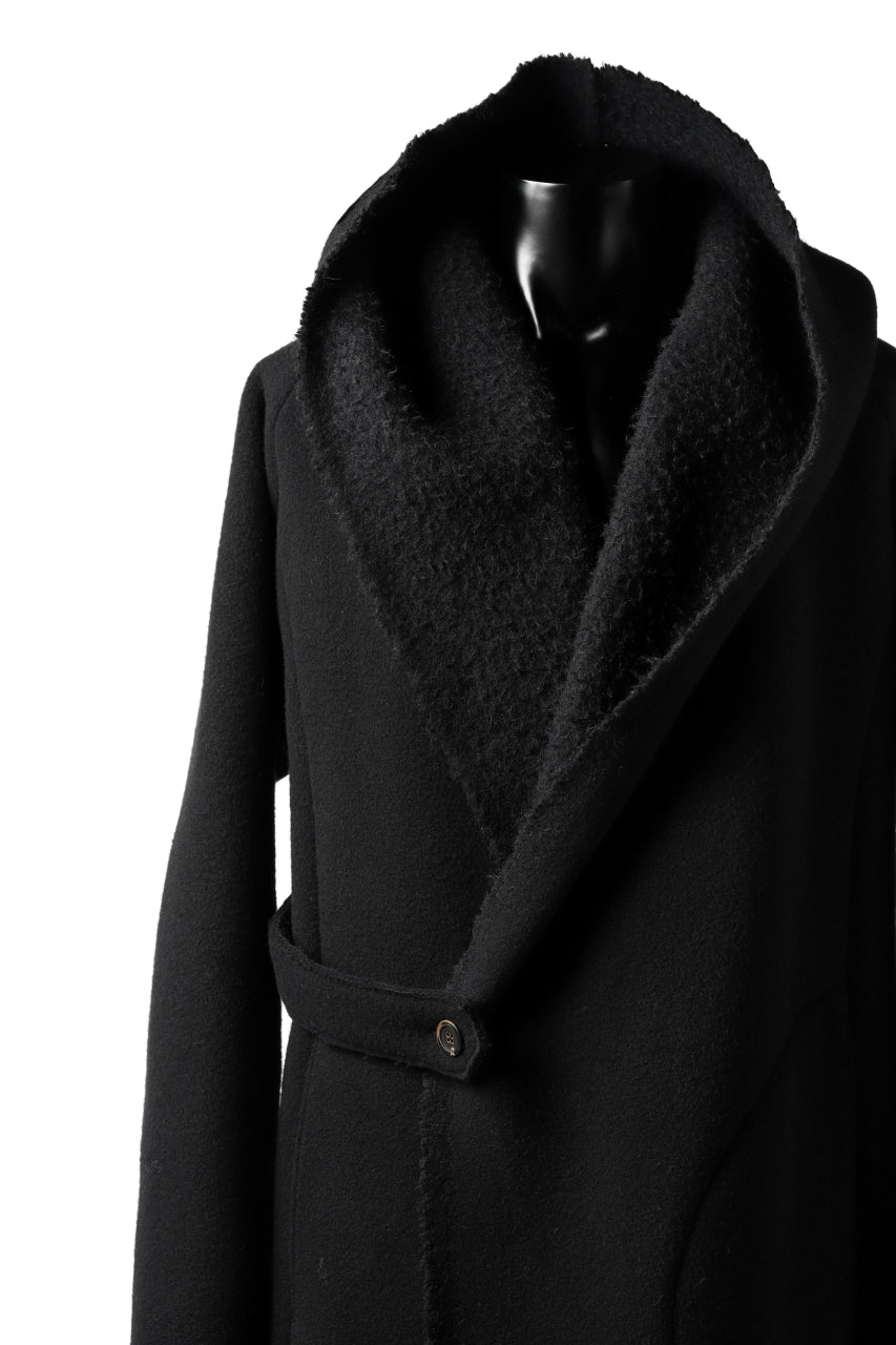 画像をギャラリービューアに読み込む, forme d'expression exclusive Hooded Robe Coat (Black)