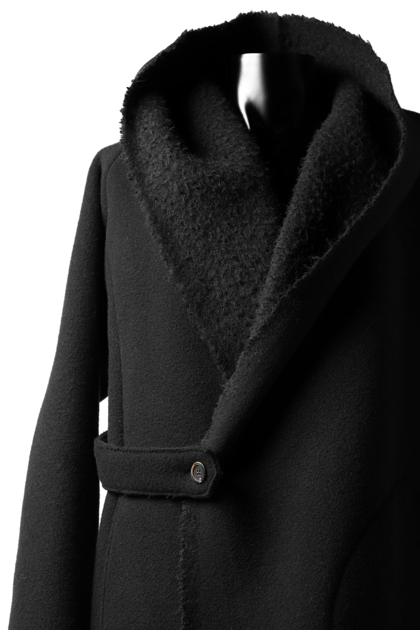 画像をギャラリービューアに読み込む, forme d'expression exclusive Hooded Robe Coat (Black)