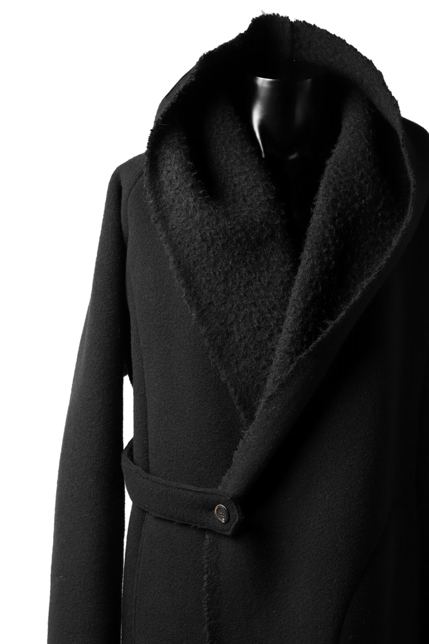 画像をギャラリービューアに読み込む, forme d'expression exclusive Hooded Robe Coat (Black)
