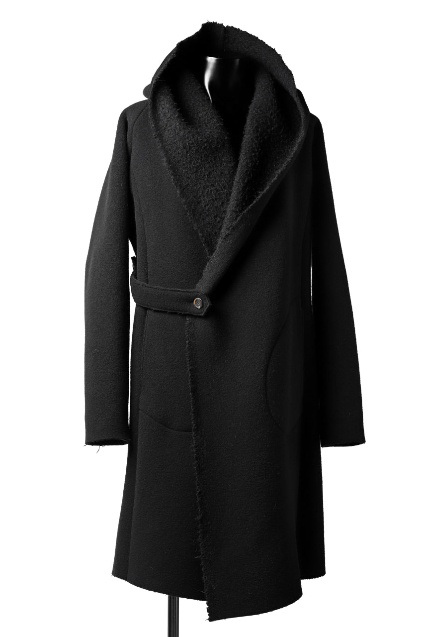 画像をギャラリービューアに読み込む, forme d'expression exclusive Hooded Robe Coat (Black)