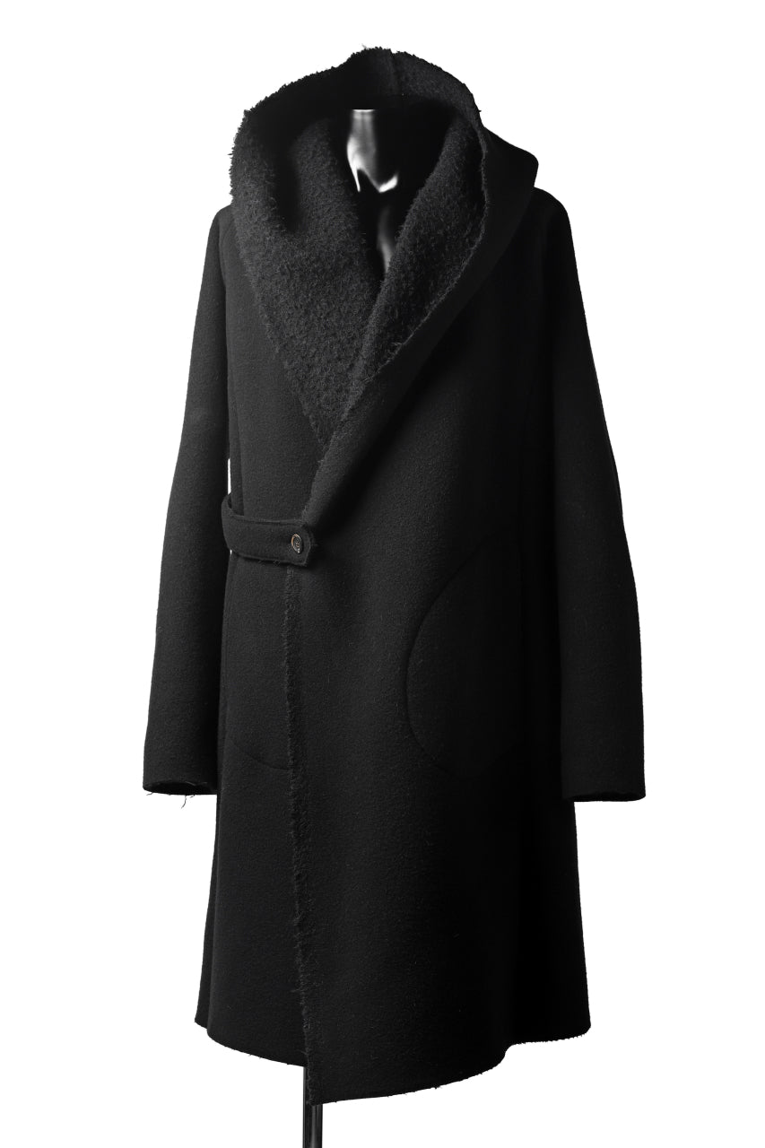 画像をギャラリービューアに読み込む, forme d'expression exclusive Hooded Robe Coat (Black)