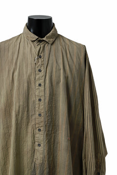 画像をギャラリービューアに読み込む, KLASICA REGULAR COLLAR OVER SIZED SHIRT / GARMENT NATURAL DYED (MULTI MIX STRIPES)