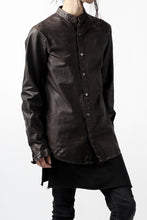 Load image into Gallery viewer, ISAMU KATAYAMA BACKLASH exclusive LEATHER SHIRT / ITALY SHOULDER 0.6mm (DARK GREY)