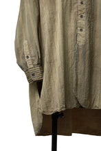 画像をギャラリービューアに読み込む, KLASICA REGULAR COLLAR OVER SIZED SHIRT / GARMENT NATURAL DYED (MULTI MIX STRIPES)