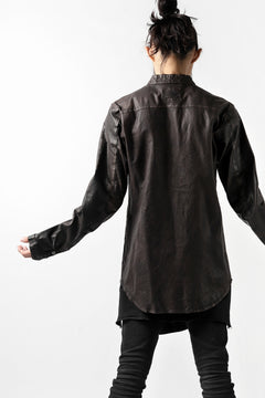 Load image into Gallery viewer, ISAMU KATAYAMA BACKLASH exclusive LEATHER SHIRT / ITALY SHOULDER 0.6mm (DARK GREY)