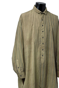 画像をギャラリービューアに読み込む, KLASICA REGULAR COLLAR OVER SIZED SHIRT / GARMENT NATURAL DYED (MULTI MIX STRIPES)