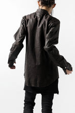 Load image into Gallery viewer, ISAMU KATAYAMA BACKLASH exclusive LEATHER SHIRT / ITALY SHOULDER 0.6mm (DARK GREY)