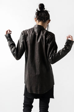 Load image into Gallery viewer, ISAMU KATAYAMA BACKLASH exclusive LEATHER SHIRT / ITALY SHOULDER 0.6mm (DARK GREY)