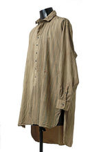 画像をギャラリービューアに読み込む, KLASICA REGULAR COLLAR OVER SIZED SHIRT / GARMENT NATURAL DYED (MULTI MIX STRIPES)