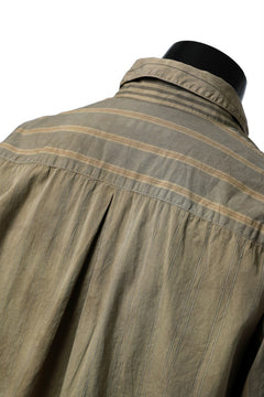 画像をギャラリービューアに読み込む, KLASICA REGULAR COLLAR OVER SIZED SHIRT / GARMENT NATURAL DYED (MULTI MIX STRIPES)