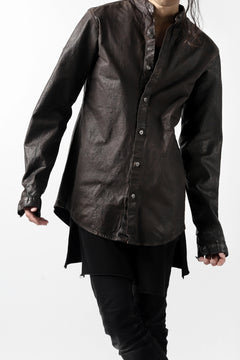 Load image into Gallery viewer, ISAMU KATAYAMA BACKLASH exclusive LEATHER SHIRT / ITALY SHOULDER 0.6mm (DARK GREY)