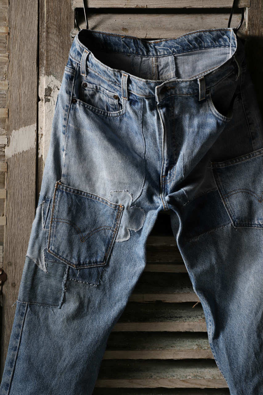 画像をギャラリービューアに読み込む, CHANGES VINTAGE REMAKE DENIM STRAIGHT PANTS / VINTAGE DENIM (INDIGO #A)