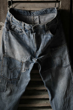 画像をギャラリービューアに読み込む, CHANGES VINTAGE REMAKE DENIM STRAIGHT PANTS / VINTAGE DENIM (INDIGO #A)