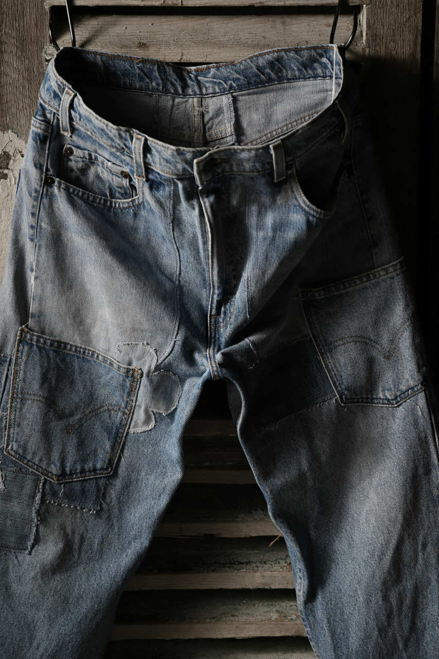画像をギャラリービューアに読み込む, CHANGES VINTAGE REMAKE DENIM STRAIGHT PANTS / VINTAGE DENIM (INDIGO #A)
