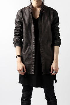 Load image into Gallery viewer, ISAMU KATAYAMA BACKLASH exclusive LEATHER SHIRT / ITALY SHOULDER 0.6mm (DARK GREY)
