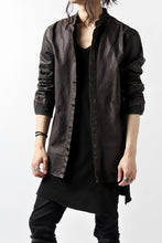 Load image into Gallery viewer, ISAMU KATAYAMA BACKLASH exclusive LEATHER SHIRT / ITALY SHOULDER 0.6mm (DARK GREY)