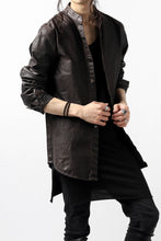 Load image into Gallery viewer, ISAMU KATAYAMA BACKLASH exclusive LEATHER SHIRT / ITALY SHOULDER 0.6mm (DARK GREY)