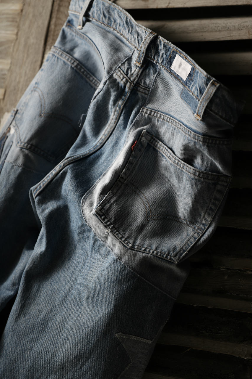 画像をギャラリービューアに読み込む, CHANGES VINTAGE REMAKE DENIM STRAIGHT PANTS / VINTAGE DENIM (INDIGO #A)