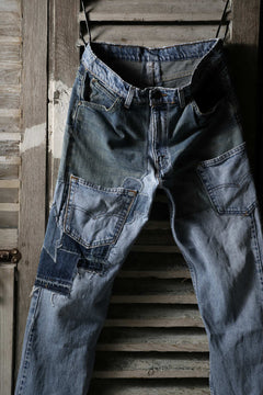 画像をギャラリービューアに読み込む, CHANGES VINTAGE REMAKE DENIM STRAIGHT PANTS / VINTAGE DENIM (INDIGO #B)