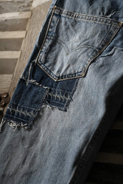 画像をギャラリービューアに読み込む, CHANGES VINTAGE REMAKE DENIM STRAIGHT PANTS / VINTAGE DENIM (INDIGO #C)