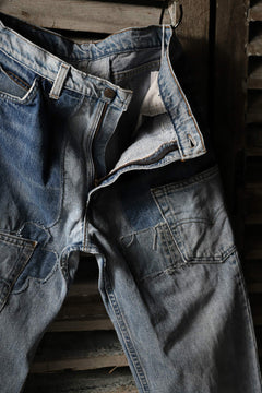 画像をギャラリービューアに読み込む, CHANGES VINTAGE REMAKE DENIM STRAIGHT PANTS / VINTAGE DENIM (INDIGO #C)