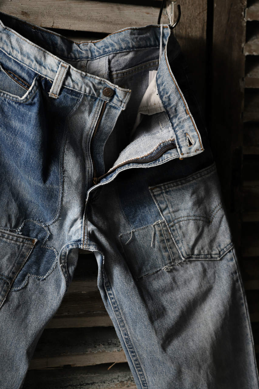 画像をギャラリービューアに読み込む, CHANGES VINTAGE REMAKE DENIM STRAIGHT PANTS / VINTAGE DENIM (INDIGO #C)