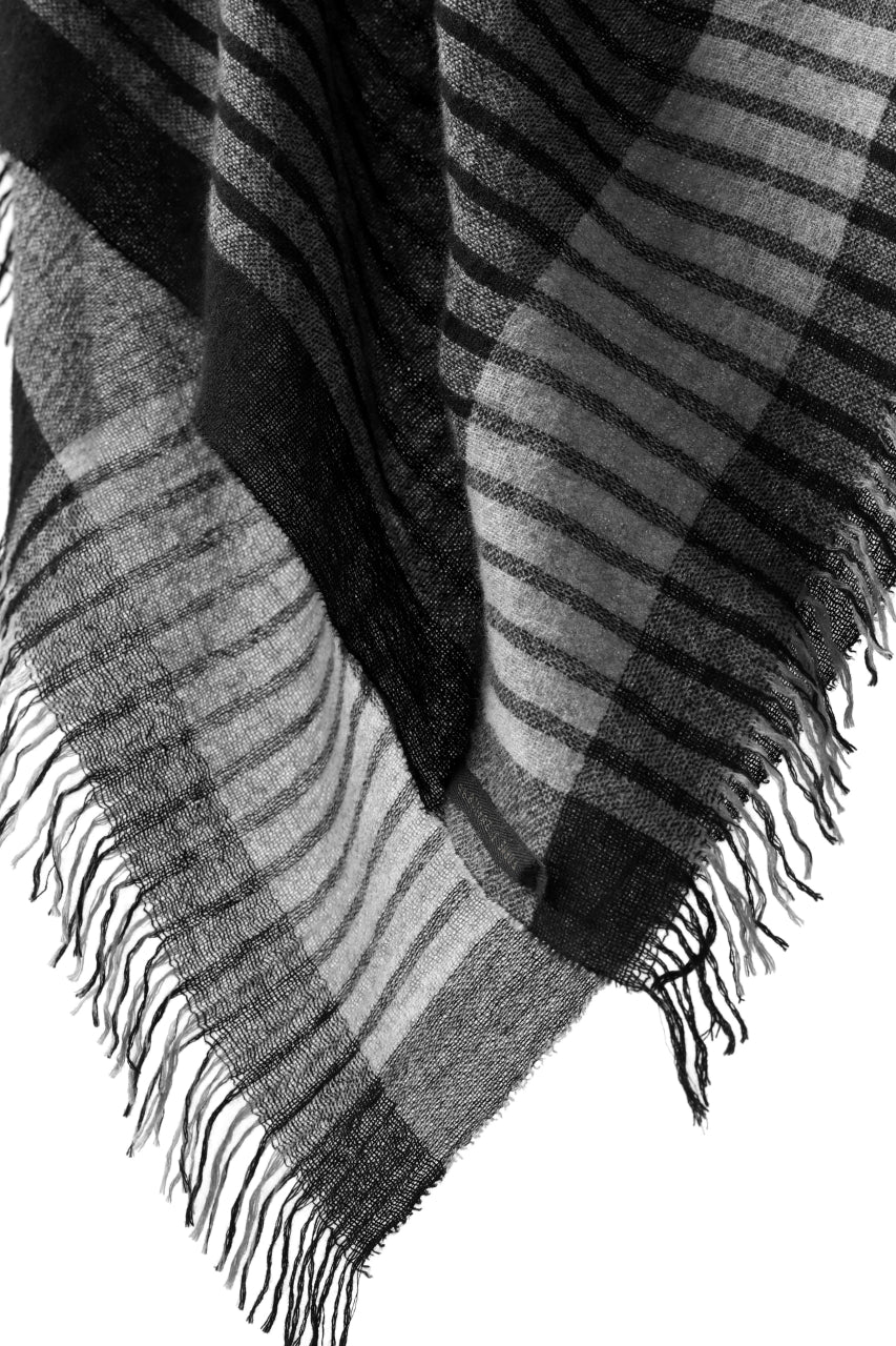 画像をギャラリービューアに読み込む, forme d'expression Mambo Graphic Plaid Stole (Mono)