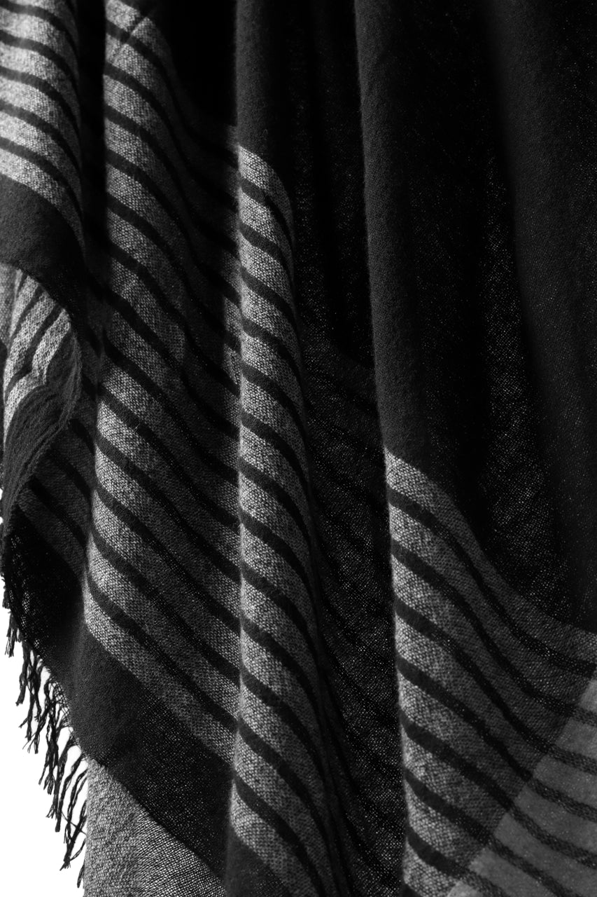 画像をギャラリービューアに読み込む, forme d'expression Mambo Graphic Plaid Stole (Mono)