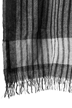 画像をギャラリービューアに読み込む, forme d'expression Mambo Graphic Plaid Stole (Mono)