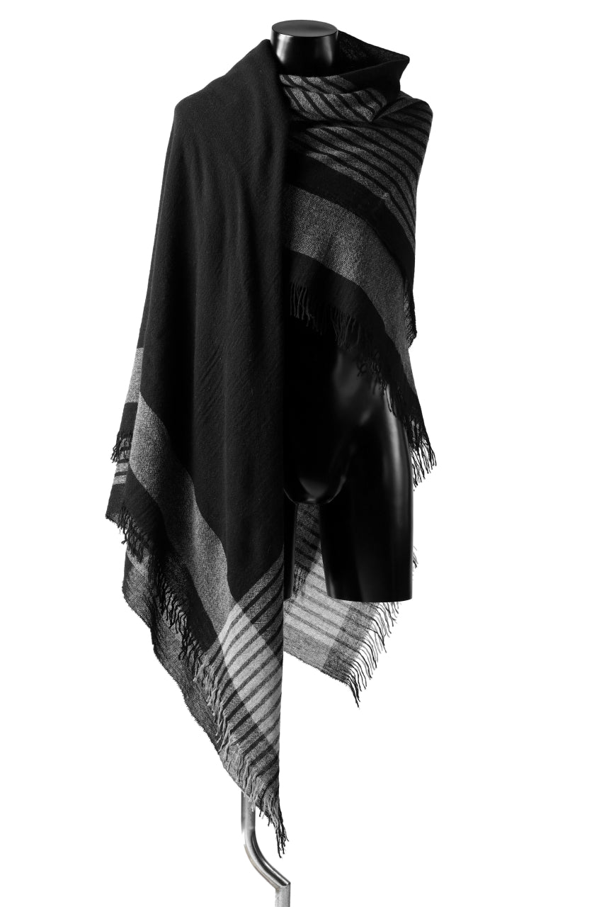 画像をギャラリービューアに読み込む, forme d'expression Mambo Graphic Plaid Stole (Mono)