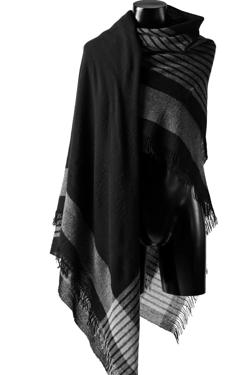 画像をギャラリービューアに読み込む, forme d'expression Mambo Graphic Plaid Stole (Mono)