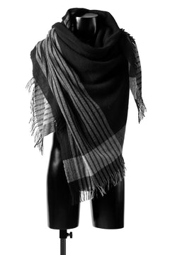 画像をギャラリービューアに読み込む, forme d'expression Mambo Graphic Plaid Stole (Mono)