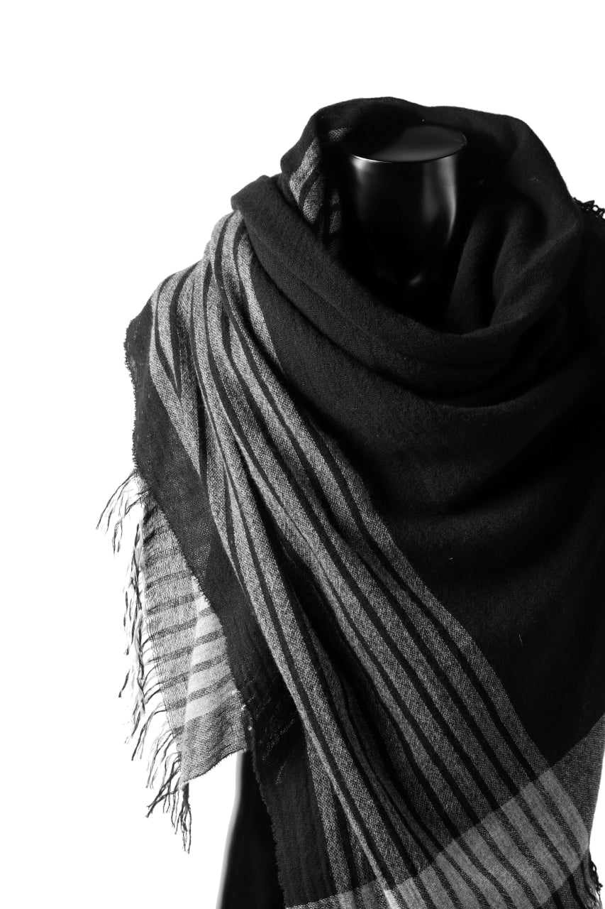 画像をギャラリービューアに読み込む, forme d'expression Mambo Graphic Plaid Stole (Mono)