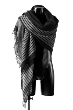 画像をギャラリービューアに読み込む, forme d'expression Mambo Graphic Plaid Stole (Mono)